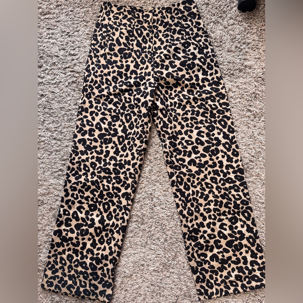 Leopard Print Pants-Small